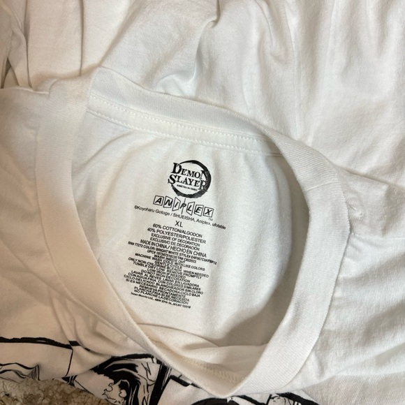 Demon Slayer Anime Manga Adult Short Sleeve White Tee T-Shirt - Picture 3 of 5